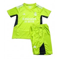 Koszulka piłkarska Real Madrid Bramkarska Strój Domowy dla dzieci 2023-24 tanio Krótki Rękaw (+ Krótkie spodenki)